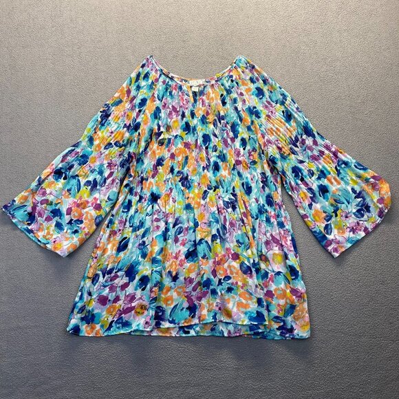 Spense Top Womens Size Large Multicolor Blouse Lightweight Casual - Picture 1 of 8